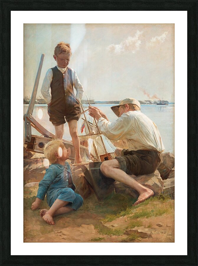 Shipbuilders by Albert Edelfelt    Picture Frame print