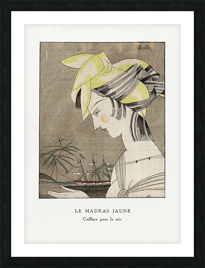 Le madras jaune Picture Frame print