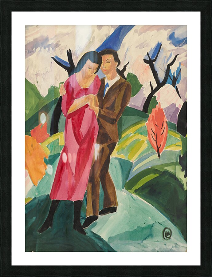Couple outside Picture Frame print