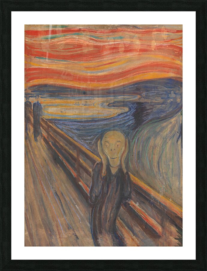 The scream smile Picture Frame print