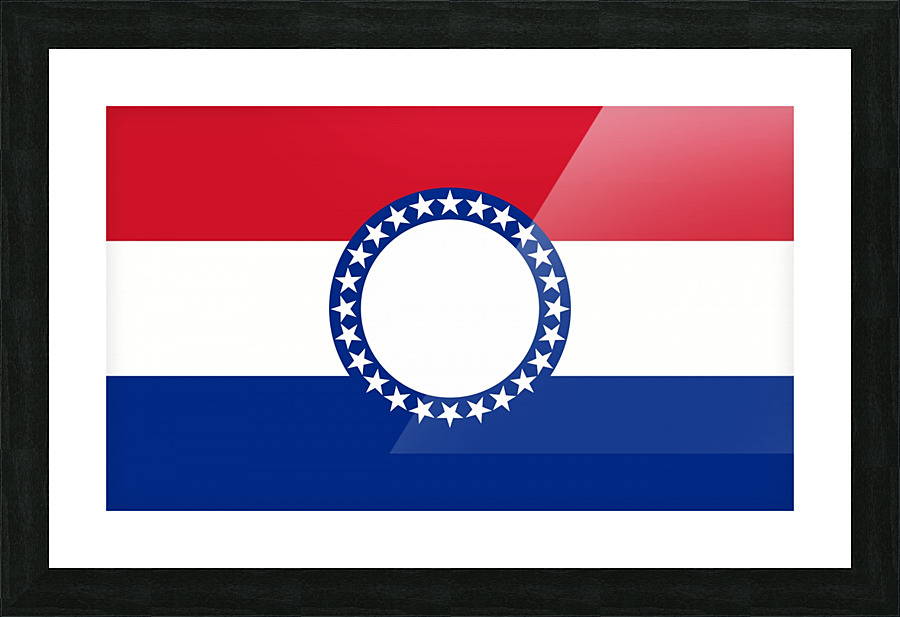 Missouri flag Picture Frame print