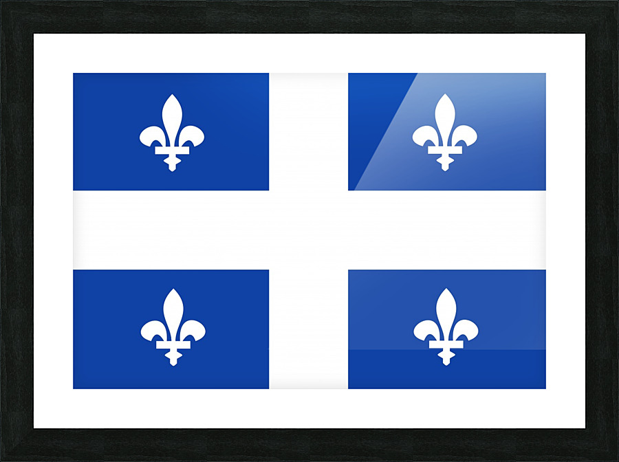 quebec flag Picture Frame print