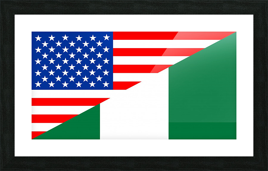 usa nigeria Picture Frame print