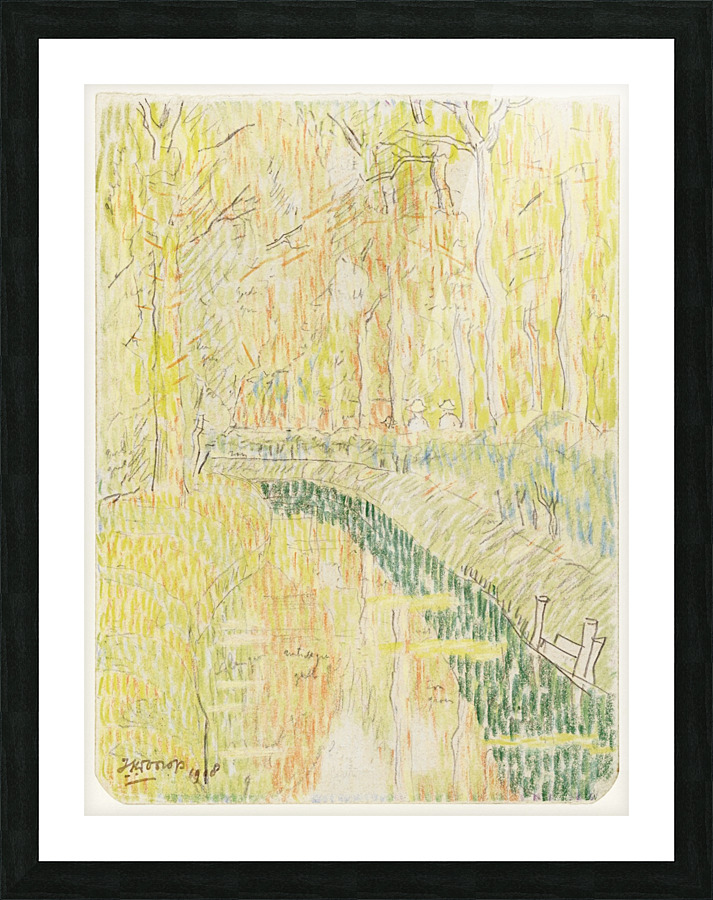 Navigates between trees Picture Frame print