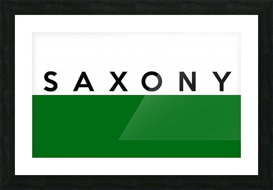 Saxony flag name Picture Frame print
