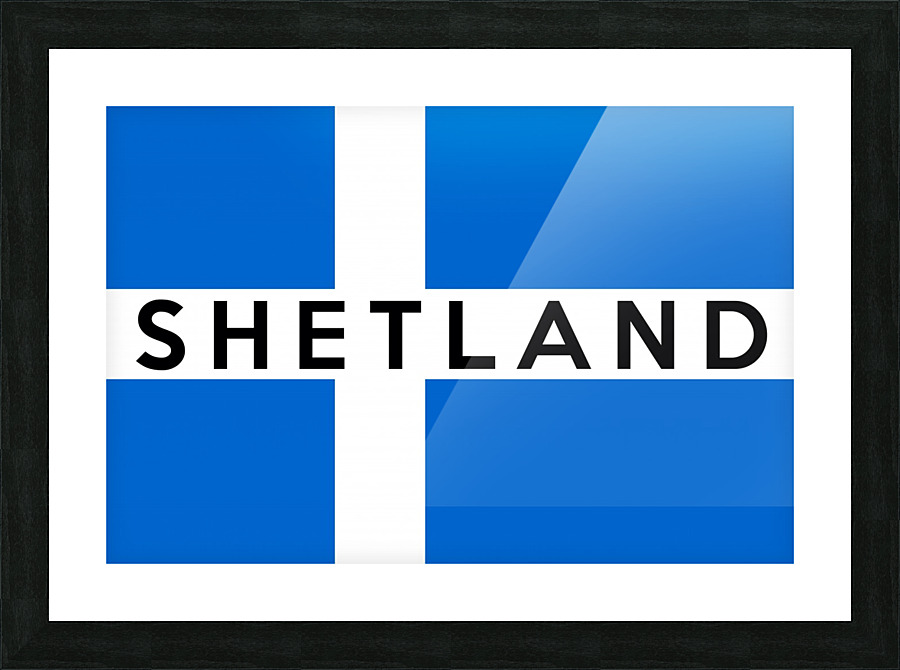 Shetland flag name Picture Frame print