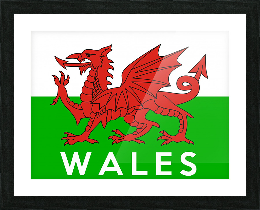 wales flag name Picture Frame print