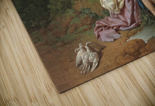 A lady bathing by a river with two turtledoves Tony Tudor puzzle