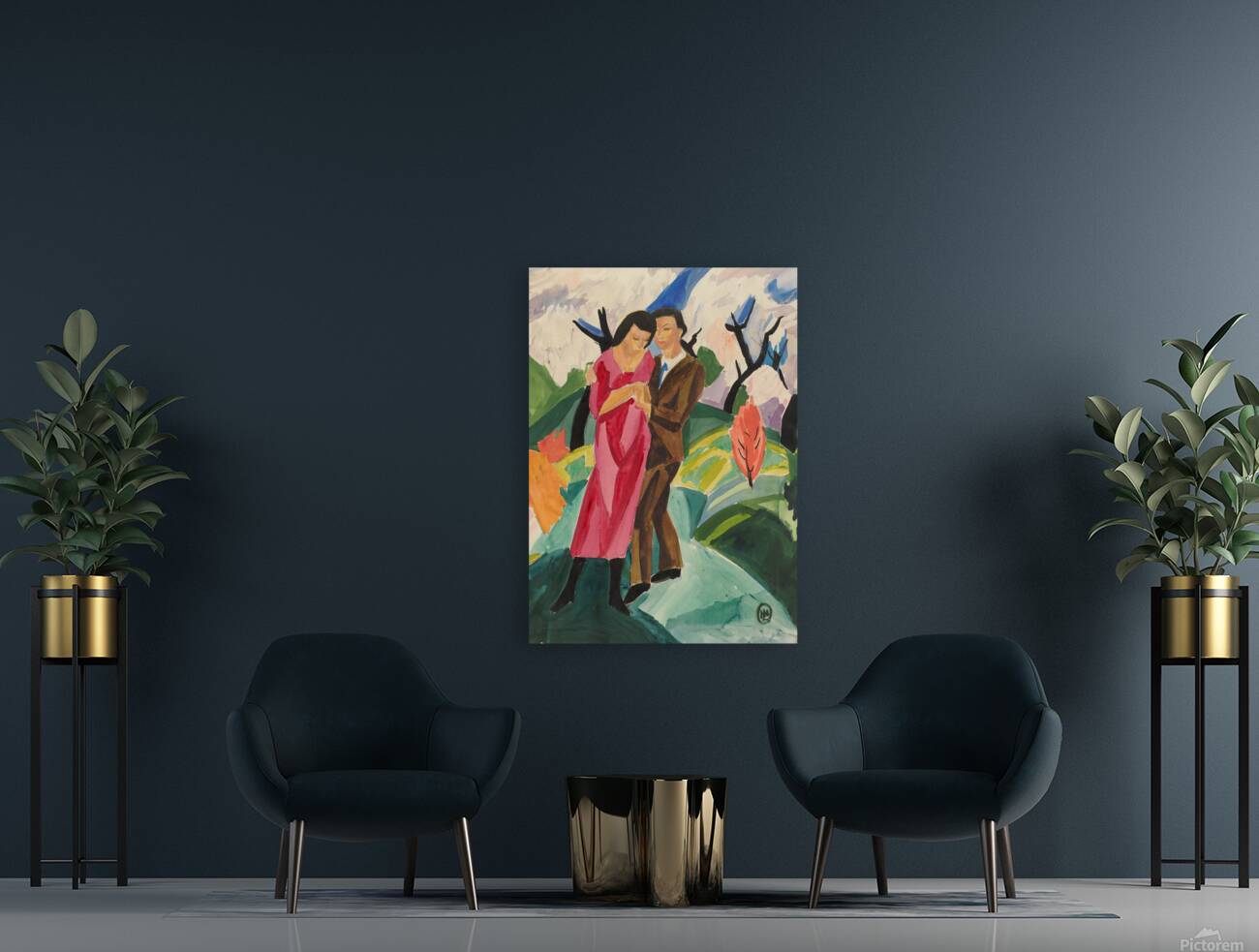 Couple outside Reproduction
