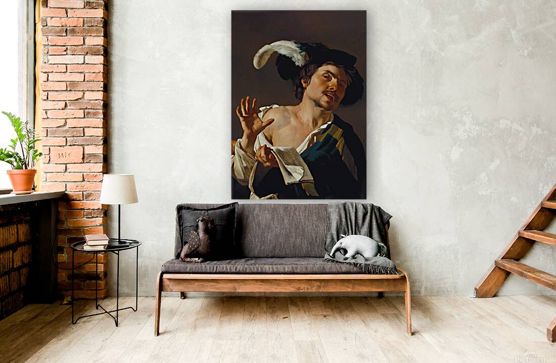 Young Man Singing Reproduction