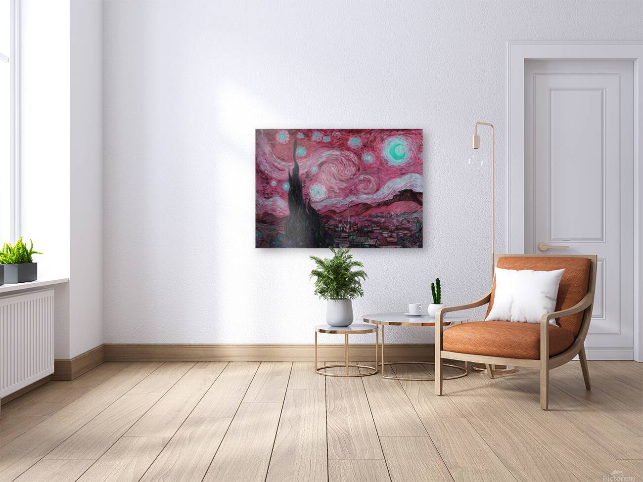 pink starry night Reproduction