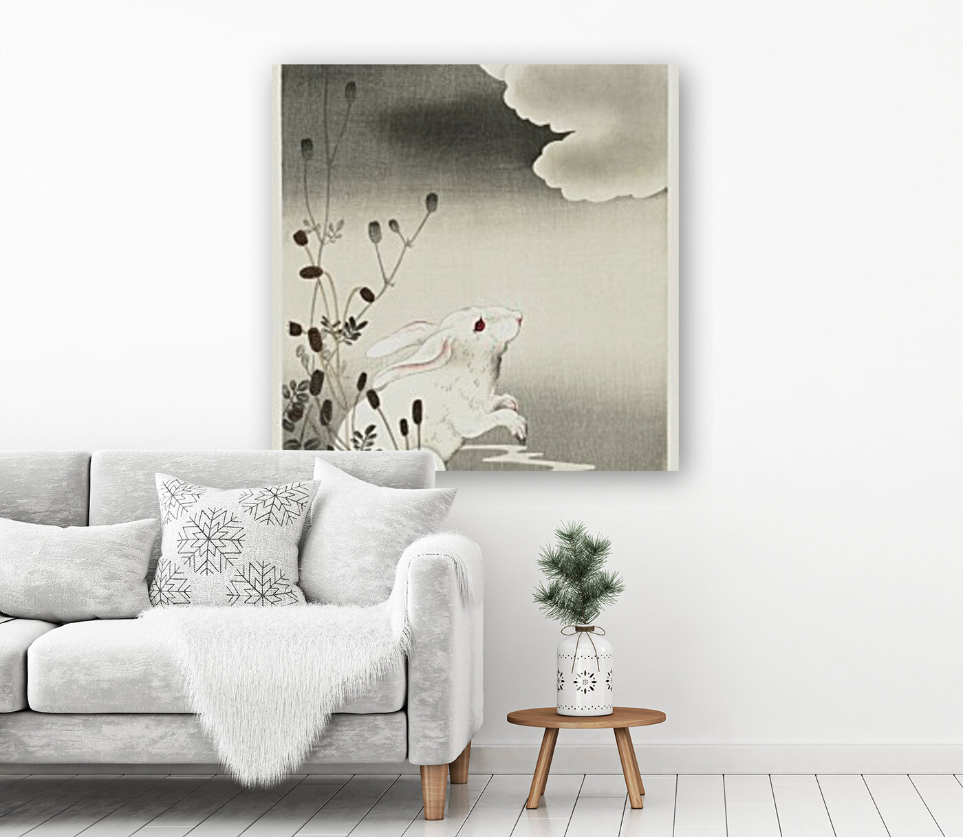 Rabbit at full moon Reproduction