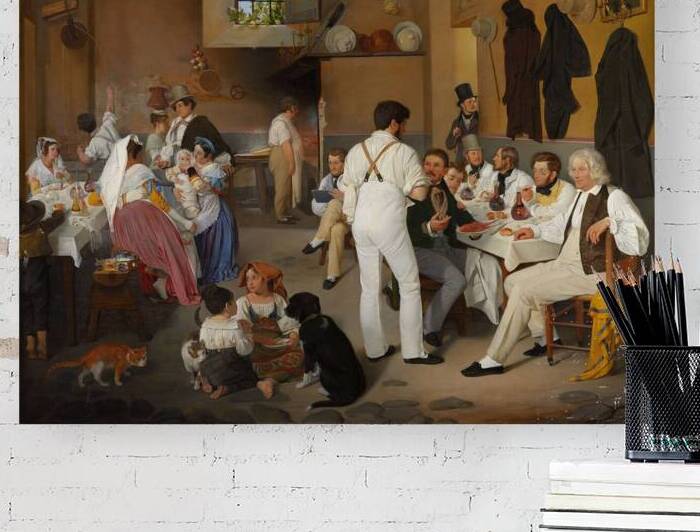 Danish artists at the Osteria La Gensola in Rome by Ditlev Blunck by Tony Tudor