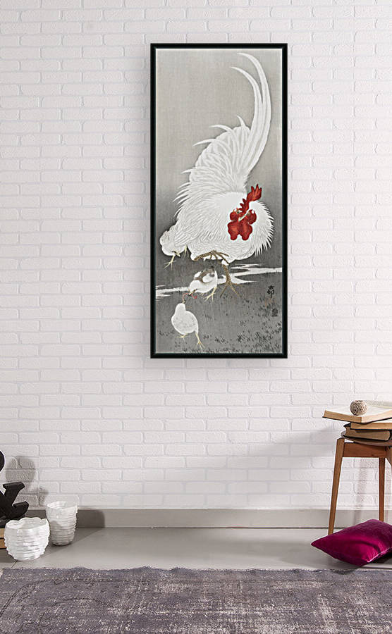 Rooster and three chicks by Tony Tudor