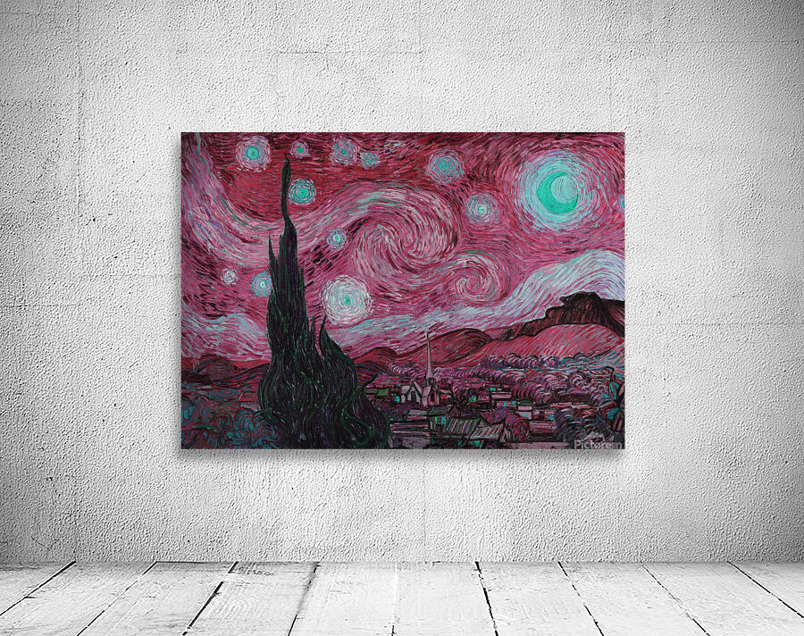 pink starry night Wall Preview