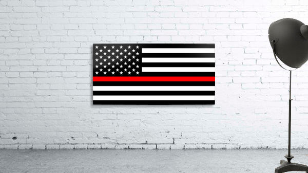 thin red line black flag Wall Preview