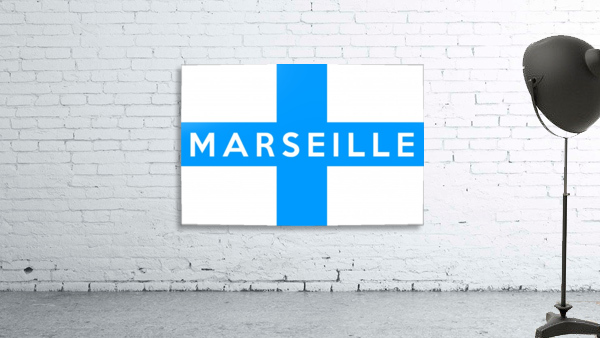 Marseille flag name Wall Preview