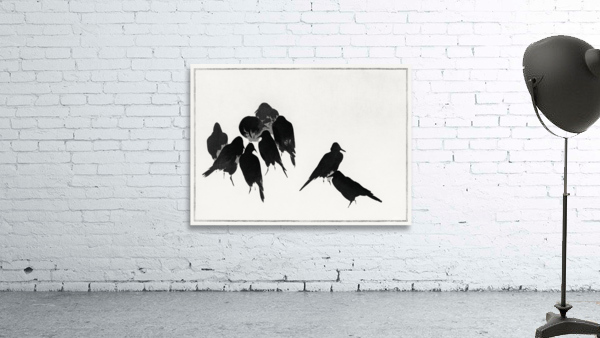 Japanese crows Wall Preview