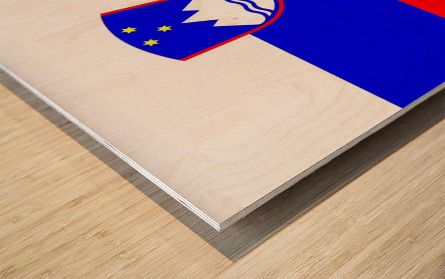 Slovenia name Wood print
