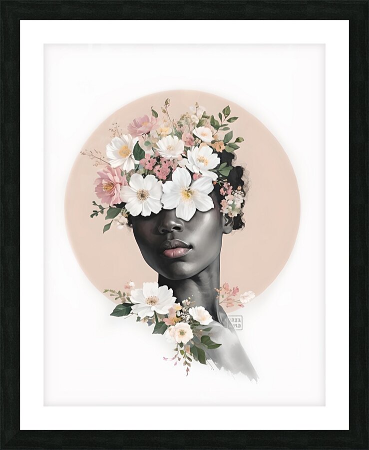 Afro Flower Queen Picture Frame print