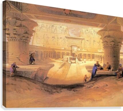 Ancient gate with figures Canvas Print