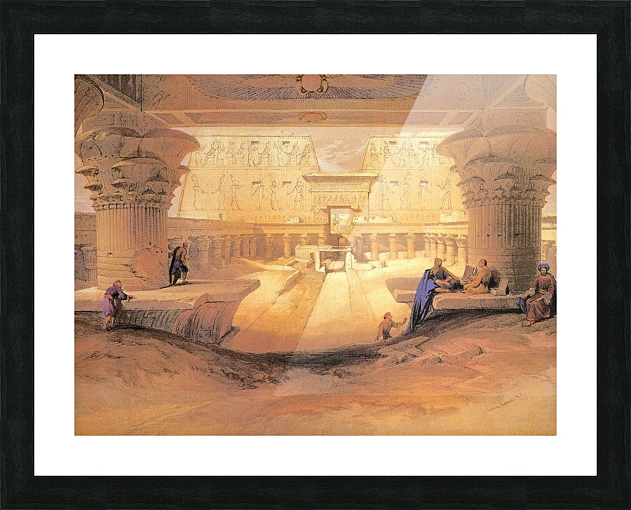 Ancient gate with figures Picture Frame print