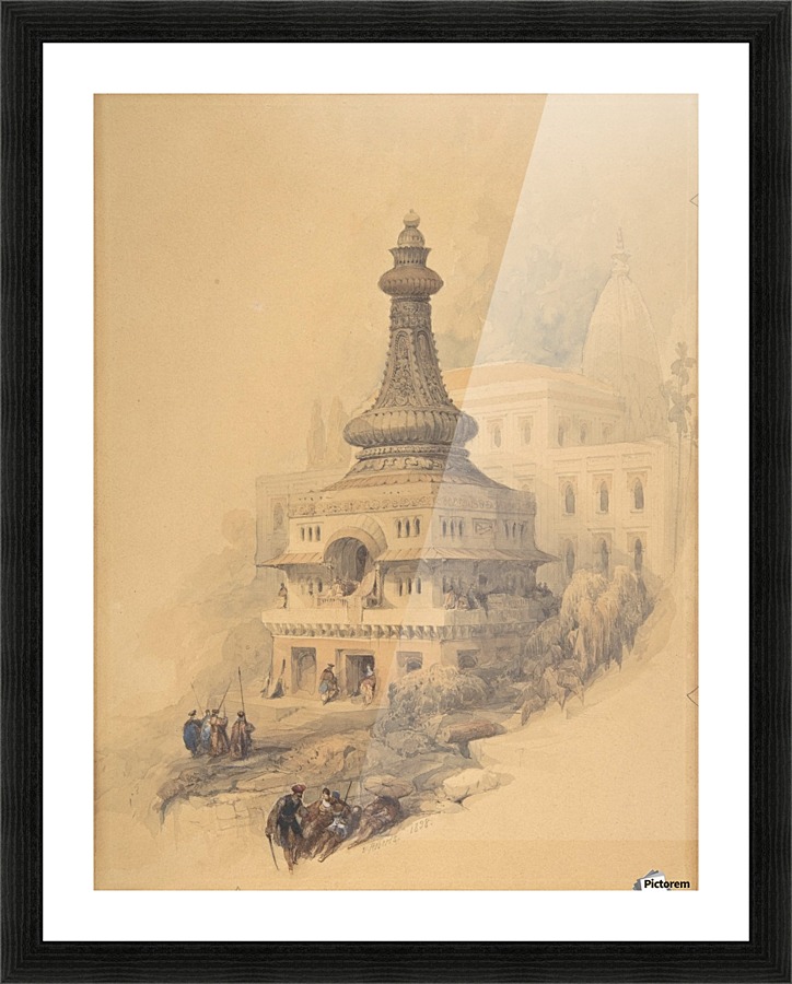Oriental temple Picture Frame print