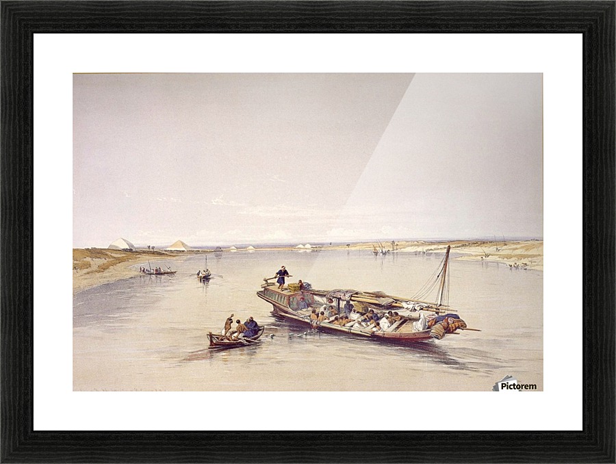 View looking towards the Pyramids Picture Frame print