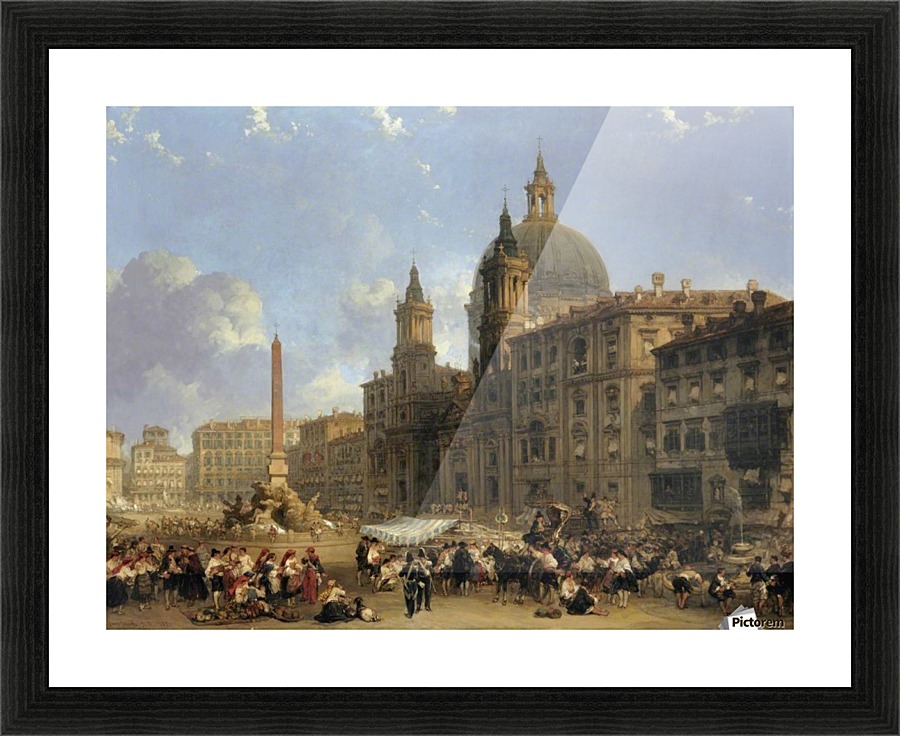 Piazza Navona at Rome Picture Frame print