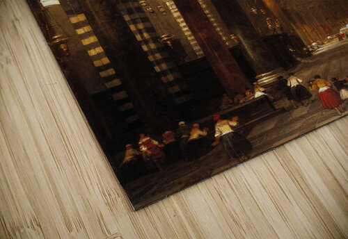 Figures inside praying place David Roberts puzzle