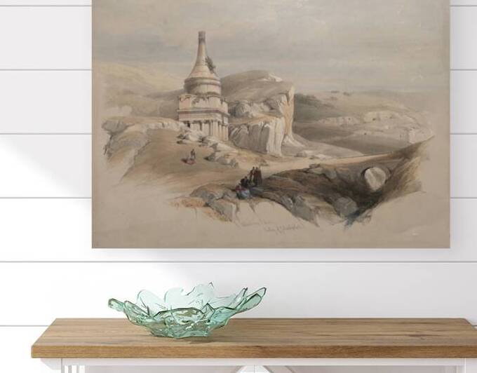 1839 Absalom's Pillar, Valley of Jehoshaphat by David Roberts