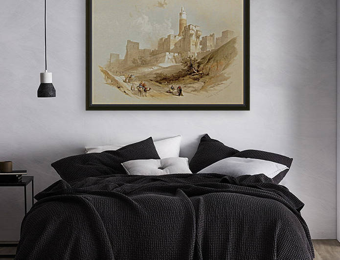 1839 Citadel of Jerusalem, without the Walls, Tower of David by David Roberts