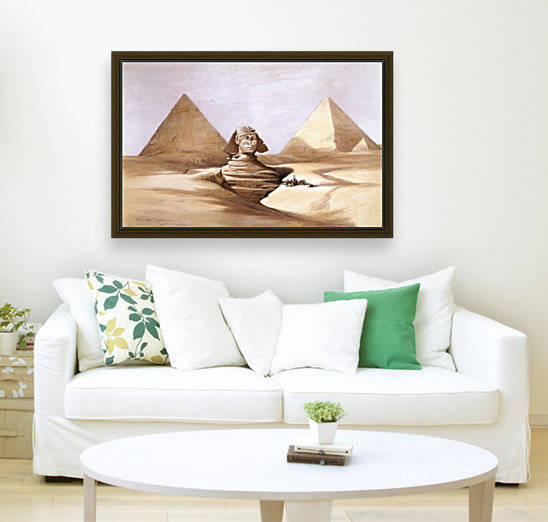 1839 The Great Sphinx and Pyramids of Giza by David Roberts