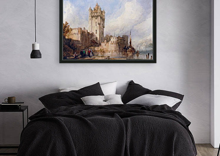 Kurfurstliche Burg, Eltville, on the Rhine, Germany by David Roberts