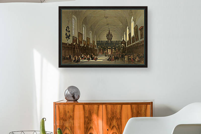 Interior of the church of St Anne, Bruges 1851 by David Roberts