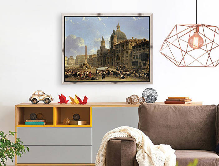 Piazza Navona at Rome by David Roberts