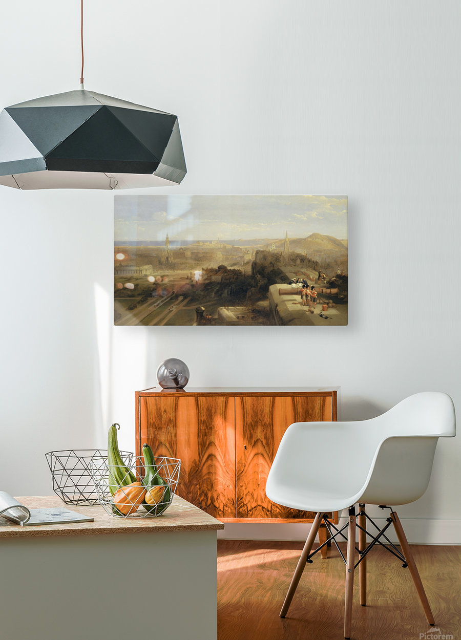 Edinburgh from the Castle  HD Metal print with Floating Frame on Back