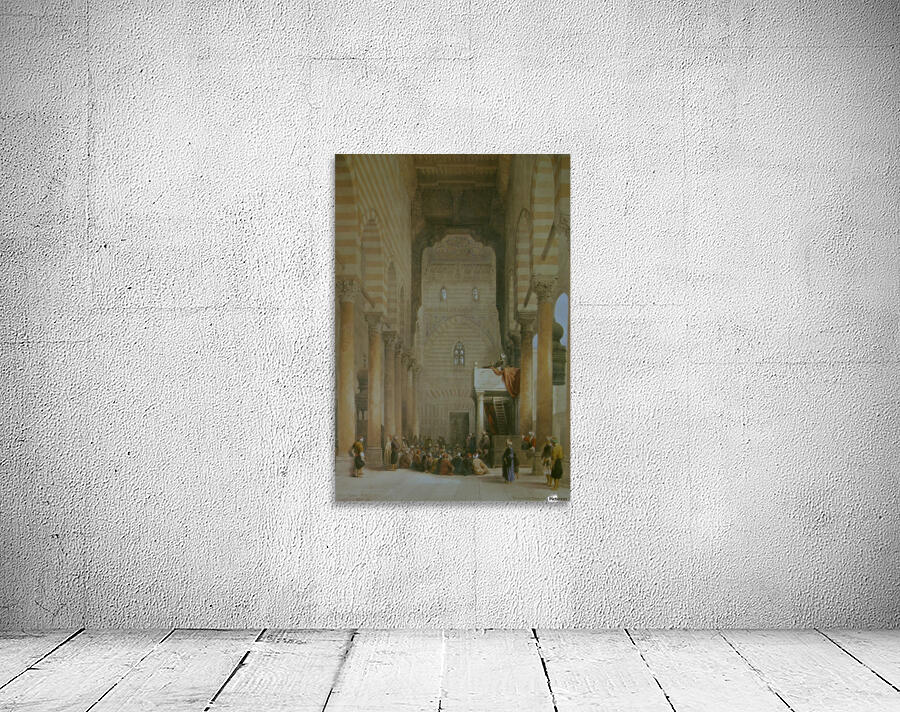 Oriental figures inside a mosque Wall Preview