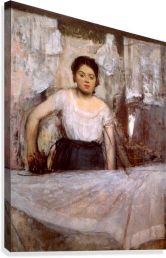 Woman Ironing Canvas Print