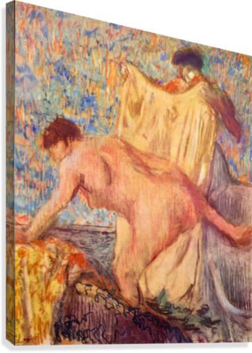 Withdrawing from the bathtub Canvas Print