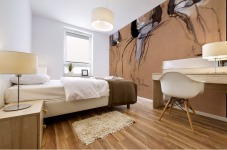 Study with four jockeys Mural print