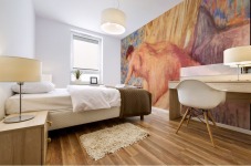 Withdrawing from the bathtub Mural print