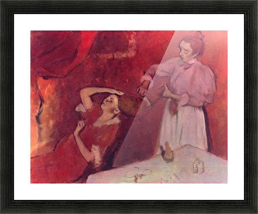 Combing hair Picture Frame print