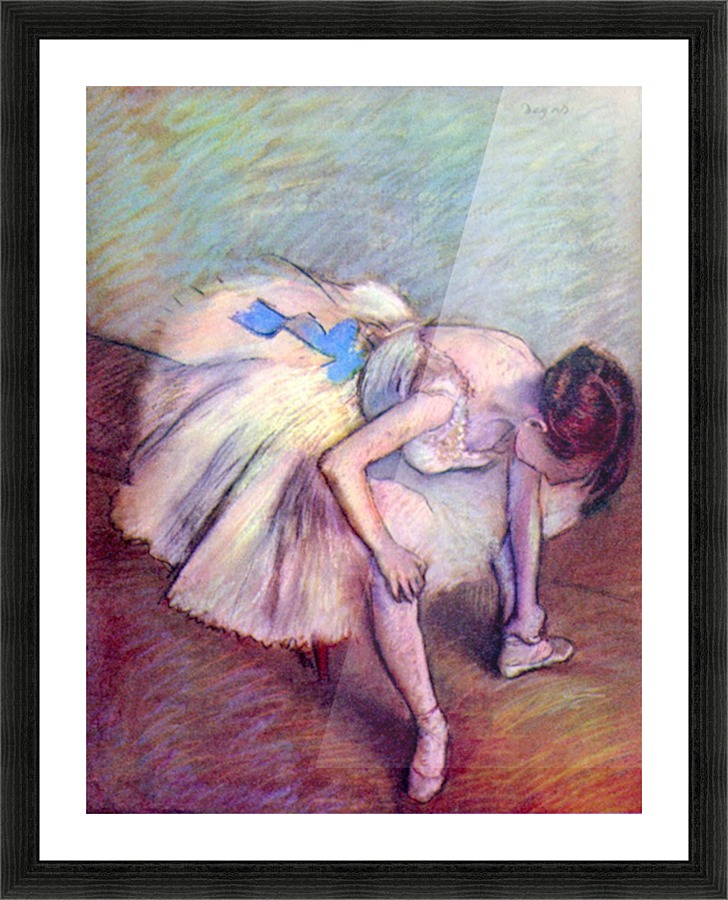 Dancer bent over Picture Frame print