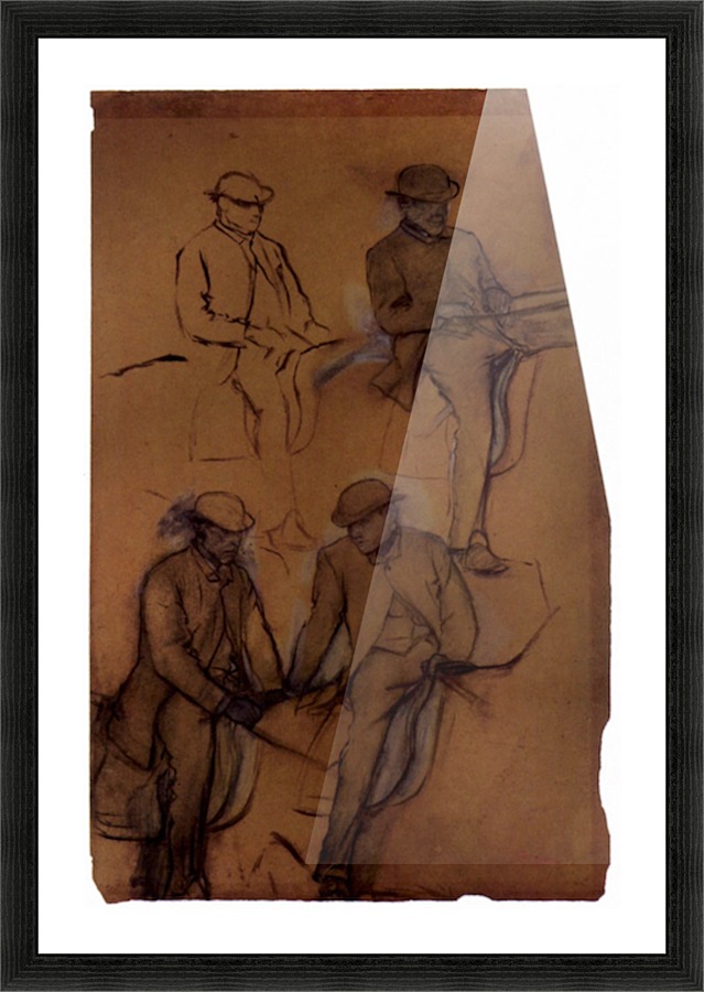 Four riders  A study Picture Frame print