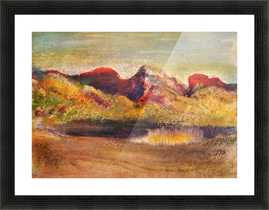 Lake and mountains Picture Frame print