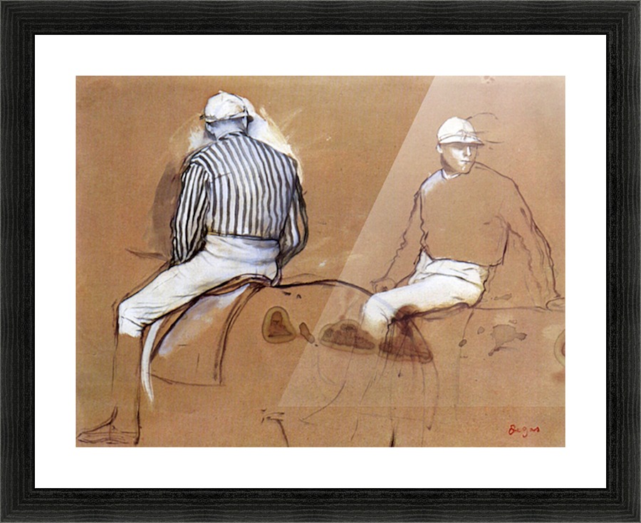 Two jockeys Picture Frame print