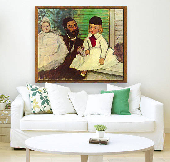 Portrait of Count Lepic and his daughters by Degas
