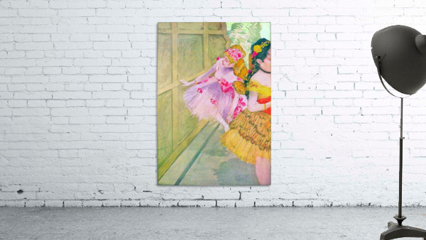 Dancers behind a backdrop Wall Preview