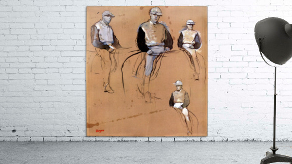 Study with four jockeys Wall Preview